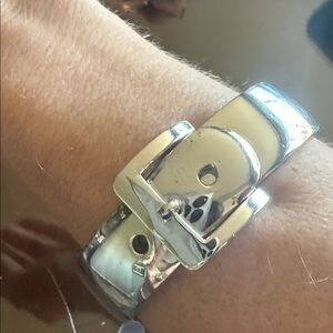 Vintage Lauren Ralph Lauren Silver Buckle Bracelet!